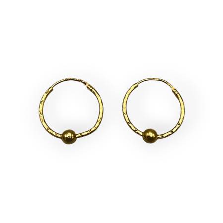 Créoles or 750 ciselées boules