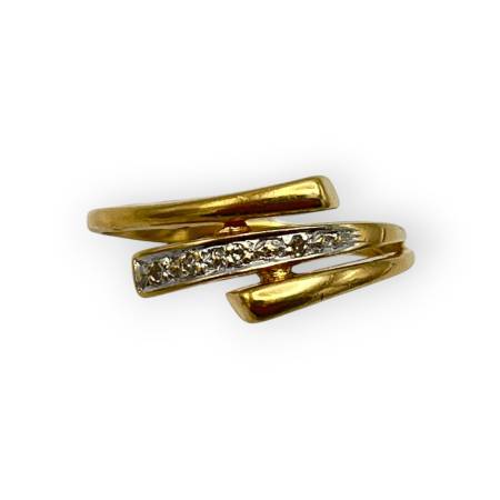 Bague 2 ors 750 et diamants
