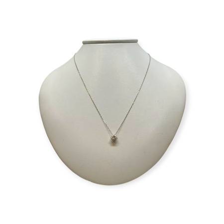 Collier Solitaire Or Blanc...