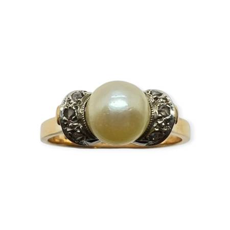 Bague Perle et Diamants en...