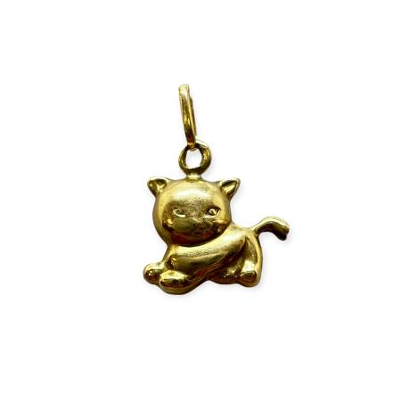 Pendentif Chat Or 750
