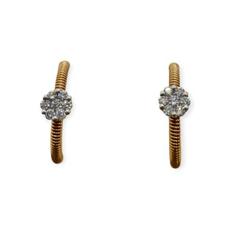 Créoles or 750 diamants