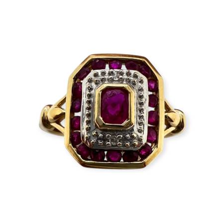 Bague Or 750 Rubis & Diamants