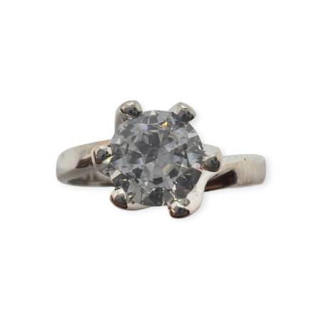 Bague Solitaire Or Blanc...