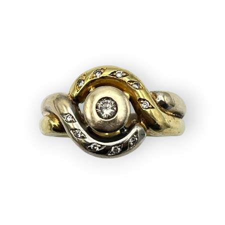 Bague vintage deux ors 750...