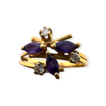 Bague motif floral...