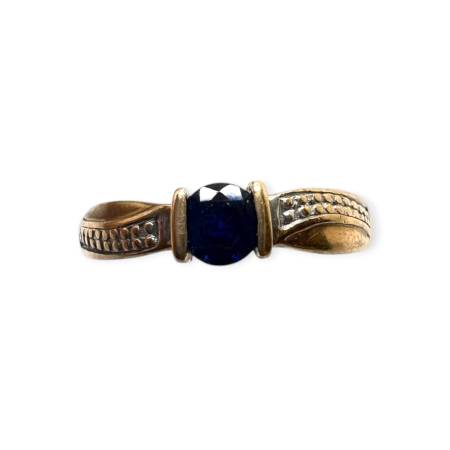 Bague en Or 375 et Saphir Bleu