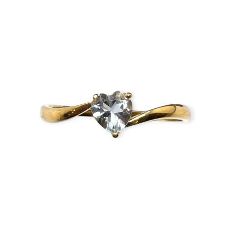 Bague solitaire cœur en Or...