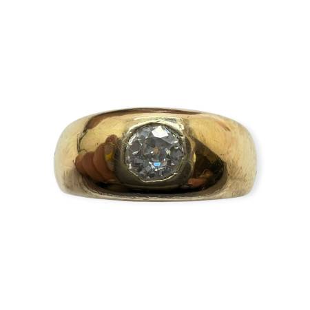 Bague or 750 jonc diamant