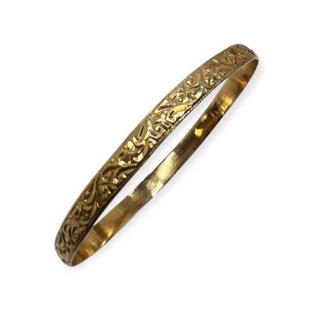 Bracelet Jonc Gravé Or 750