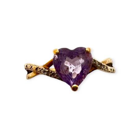 Bague cœur en Or 375