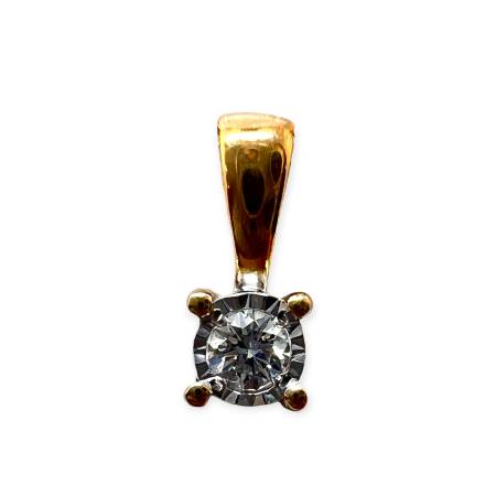 Pendentif solitaire en Or 375