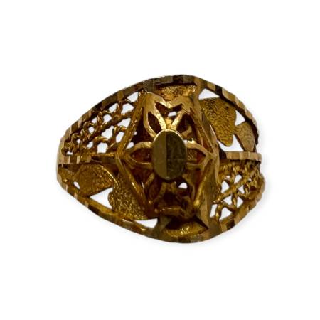 Bague chevalière ajourée en...