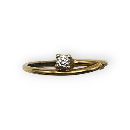 Bague or 750 et oxyde