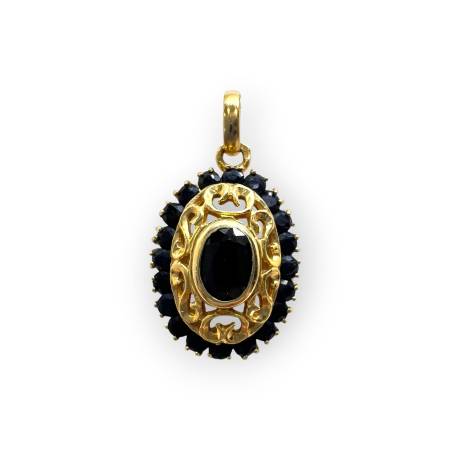 Pendentif en or 750 et saphirs