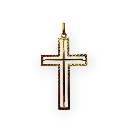 Croix ajourée en or 750