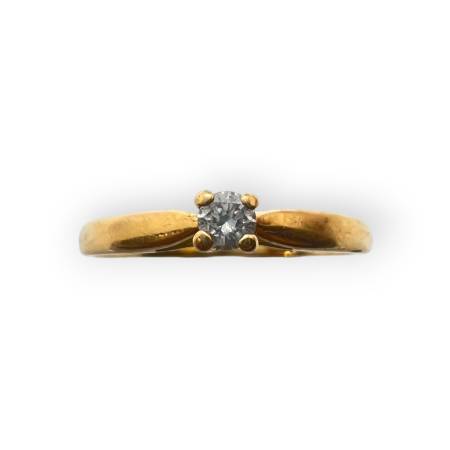 Bague solitaire diamant en...