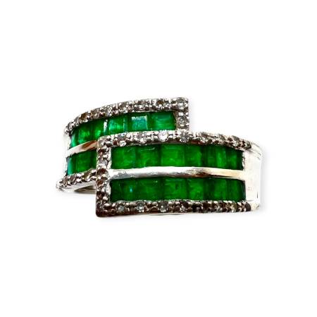 Bague en or 750 sertie de...
