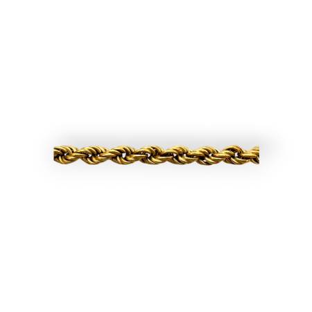 Chaîne maille torsadée or 750