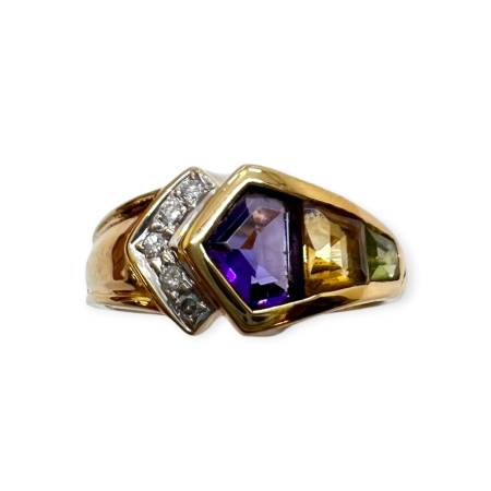 Bague en or 750 sertie...