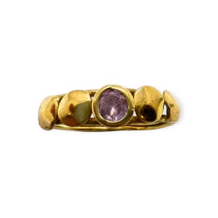 Bague en or 750 avec améthyste