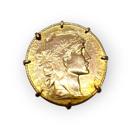 Bague pièce Marianne et Coq...