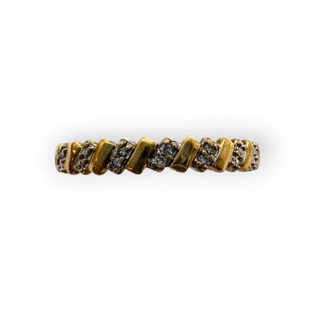 Bague en or 375 sertie de...