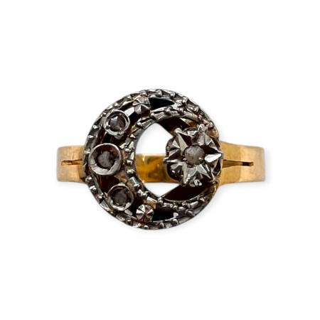 Bague lune et étoile...