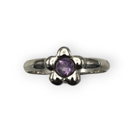 Bague or blanc 750 fleur...