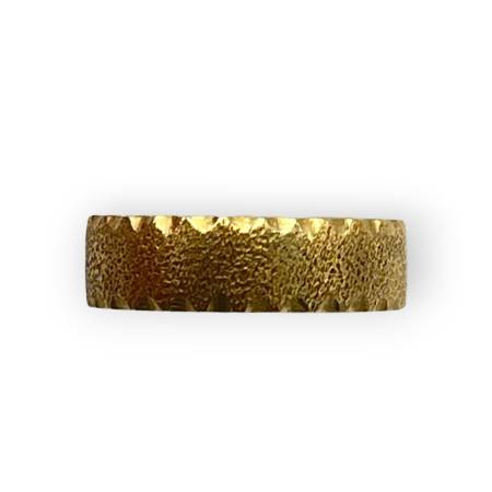 Bague alliance texturée or 750