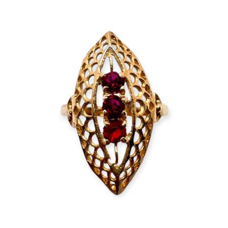 Bague marquise ajourée...