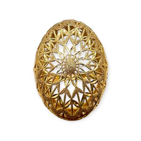 Bague ajourée motif floral...