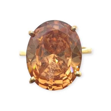 Bague solitaire citrine...