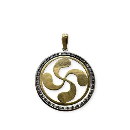 Pendentif croix basque en...