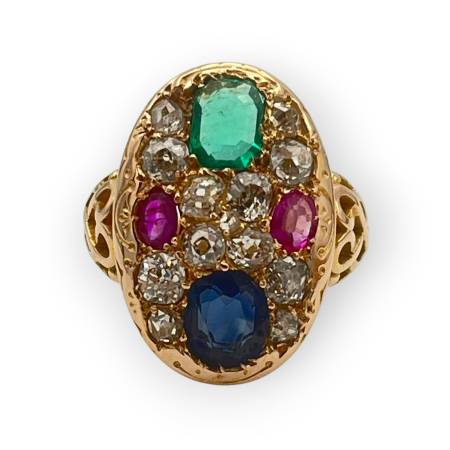Bague ancienne en or 750,...